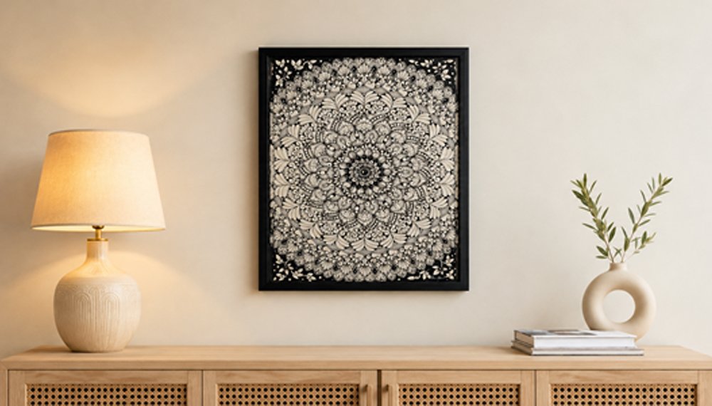 What is Mandala Art? The word mandala comes from Sanskrit and means circle. In art, a mandala usually begins from a central point and expands outward through repeated patterns, shapes and details. A mandala may include circles, petals, leaves, dots, geometric shapes, fine lines and symbolic elements. Most mandalas are created in a balanced and symmetrical way, but modern artists also explore half-mandalas, floral mandalas, abstract mandalas and free-flowing designs. Whether simple or highly detailed, mandala art always carries a sense of rhythm, balance and harmony. A Short History of Mandala Art Mandala art has a deep history and has been used for centuries in spiritual, cultural and artistic practices. Its roots are strongly connected to ancient Indian traditions, especially Hinduism and Buddhism, where mandalas were used as sacred diagrams representing the universe, balance and spiritual journey. In Buddhist traditions, monks created detailed mandalas as a form of meditation and devotion. Some mandalas were made using coloured sand, carefully placed grain by grain to form intricate circular designs. After completion, these sand mandalas were often dissolved, reminding people about the temporary nature of life. In Hindu traditions, mandala-like patterns have appeared in temple designs, yantras, rangoli, ritual drawings and sacred geometry. These patterns were often used to invite positive energy, focus the mind and represent cosmic balance. The Meaning Behind Mandala Art Mandala art is often associated with peace, mindfulness, balance and self-expression. The circular structure represents wholeness, unity and connection. The centre of a mandala can be seen as the starting point, while the repeated patterns around it show growth, movement and expansion. This is why many people connect mandalas with meditation, healing, focus and inner calm. For artists, creating a mandala can feel like a peaceful journey. For art lovers, a mandala painting can bring stillness, beauty and meaning into a space. Why Mandala Art is So Popular Today Mandala art continues to be popular because it is both beautiful and therapeutic. It does not always require complicated materials, yet the final result can look detailed and impactful. People enjoy mandala art because it helps them improve focus, relax the mind, explore creativity and create beautiful handmade artwork. It is also widely used as handmade wall art, meditation room décor, spiritual décor, personalised artwork and creative workshop art. Different Types of Mandala Art Mandala art can be created in many styles. Each style has its own look, feel and creative process. Traditional Mandala Art usually follows a circular, symmetrical pattern with repeated shapes, sacred geometry and symbolic elements. Floral Mandala Art includes petals, leaves, vines and botanical details. It feels soft, elegant and decorative, making it perfect for handmade wall art and home décor. Dot Mandala Art is created using dots of different sizes and colours. It gives a beautiful textured effect and is often used on canvas, MDF bases, stones, plates and décor pieces. Geometric Mandala Art uses clean lines, shapes and structured patterns. It is ideal for people who love symmetry, balance and precision. Modern Mandala Art allows more creative freedom. It can include half-mandalas, abstract layouts, metallic details, bold colour palettes, mixed media and contemporary compositions. Mandala Art as Home Décor Mandala art is a beautiful choice for home décor because it brings both detail and meaning into a space. A handmade mandala painting can make a room feel calm, artistic and thoughtfully styled. You can use mandala art for living room wall décor, bedroom décor, meditation corners, workspace walls, festive décor, handmade gifting and personalised artwork. A black and gold mandala can look premium and elegant, while colourful mandalas can add energy and vibrance. Minimal mandalas work well in modern homes, while detailed mandalas can become statement pieces. Mandala Art and Mindfulness One of the most beautiful parts of mandala art is the process of creating it. The repeated patterns naturally encourage patience, concentration and calmness. Many people enjoy mandala drawing as a mindful activity because it helps them slow down and focus on the present moment. Even a simple mandala made with basic lines, dots and circles can feel relaxing and meaningful. You do not need to be a professional artist to begin. Mandala art is welcoming, beginner-friendly and deeply satisfying to create. Materials Used for Mandala Art Mandala art can be created using different materials depending on the surface and style. Some commonly used materials include fine liner pens, acrylic paints, dotting tools, canvas, handmade paper, MDF bases, metallic pens, brushes, compass and grid tools, and gel pens. At WOAC Studio, mandala artworks are thoughtfully handmade with attention to detail, balance and finish. Every artwork is created with patience, making each piece unique. Why Choose Handmade Mandala Art? Handmade mandala art has a charm that printed artwork cannot replace. Every line, dot and pattern is created with care. The artist’s time, focus and creativity become part of the final piece. A handmade mandala painting is not just decoration. It is a piece of patience, balance and artistic expression. Small variations in handmade work make every mandala feel more personal and authentic. Mandala Art as a Thoughtful Gift Mandala art makes a meaningful gift for people who love creativity, spirituality, handmade décor and thoughtful designs. It can be gifted for birthdays, housewarmings, anniversaries, festive occasions, personal milestones or as a calming décor piece. Personalised mandala art can also include preferred colours, initials, names, symbols or themes that reflect the person receiving it. Learn Mandala Art with WOAC Studio Mandala art is a wonderful art form for anyone who wants to explore creativity in a calm and structured way. Through mandala art workshops, beginners can learn how to create patterns, use grids, understand symmetry and build confidence in their own designs. At WOAC Studio, we believe art should feel joyful, personal and approachable. Whether you want to buy handmade mandala art or learn how to create your own, mandalas are a beautiful way to begin your creative journey.