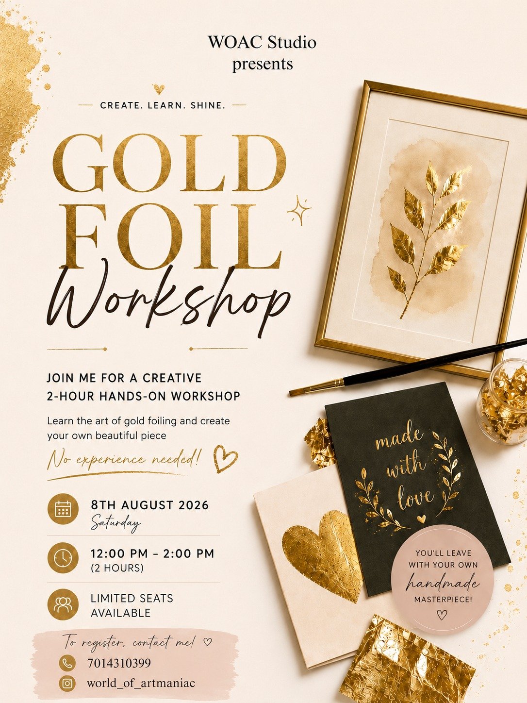 Gold Foil Art Workshop